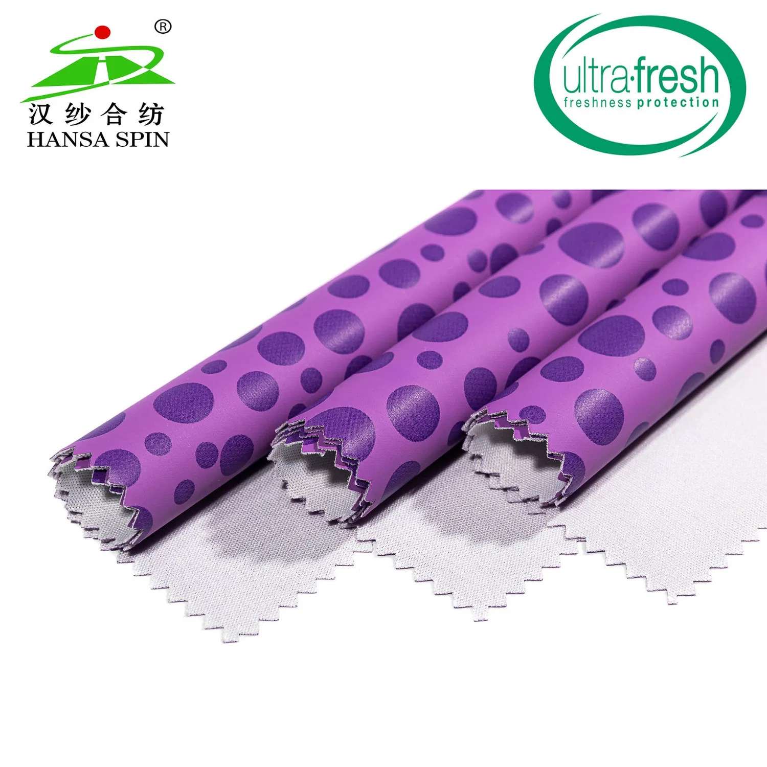 Reach 75D 폴리에스터 원단, 가방, 소파, 재킷용 DOT 프린팅이 적용된 PVC 코팅 원단